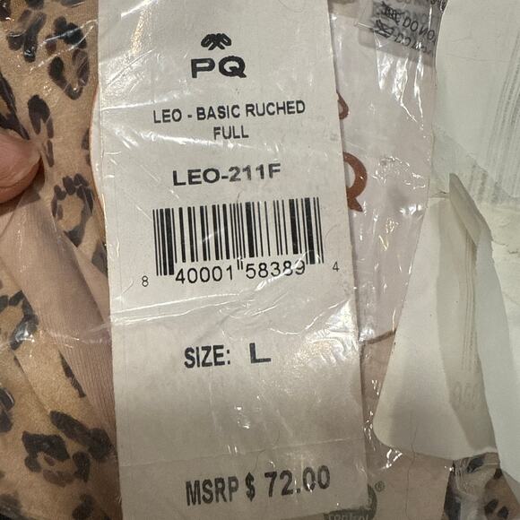 PQ Swim Basic Leopard Print Bikini Bottom Sz L NWT - Picture 5 of 11